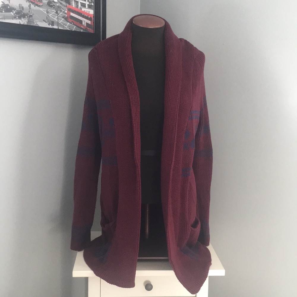 Maroon cardigan